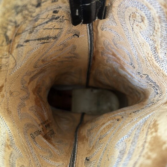 Panhandle Slim Vintage Classic Black Western Cowboy Boots Mens 10 EE - Picture 10 of 12